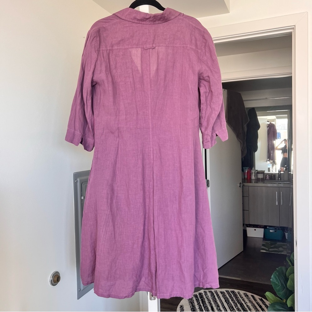 Max Mara Weekend Leisure Linen Shirt Dress- 12 - Picture 8 of 11